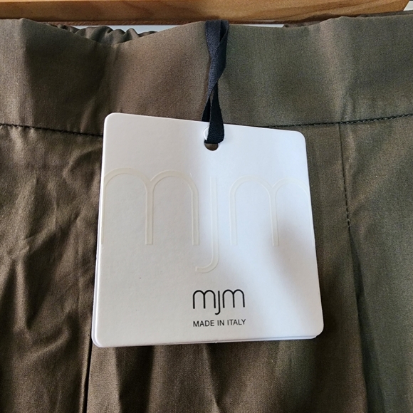 MJM 100% Cotton Two-tone brown and yellow wide leg casual pants - Picture 11 of 13